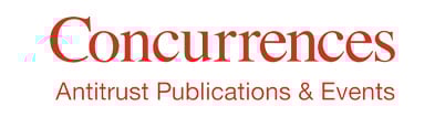Concurrences logo: brand name with the subtitle 'Antitrust Publications & Events' in red.