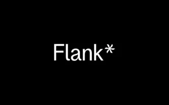 Flank* wordmark in white on a black background