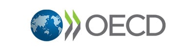 OECD logo: blue globe with green chevrons and the gray 'OECD' wordmark.