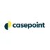 Casepoint logo: the word 'casepoint' in dark blue, with a left graphic of a yellow semicircle next to a teal circle shape.
