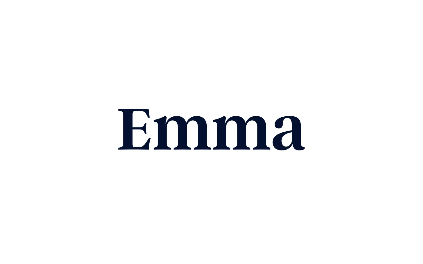 Emma logo: the word 'Emma' in dark blue serif font on a white background](https://dummy-link)