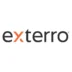 Exterro logo: the wordmark with an orange X in the middle on a white background.