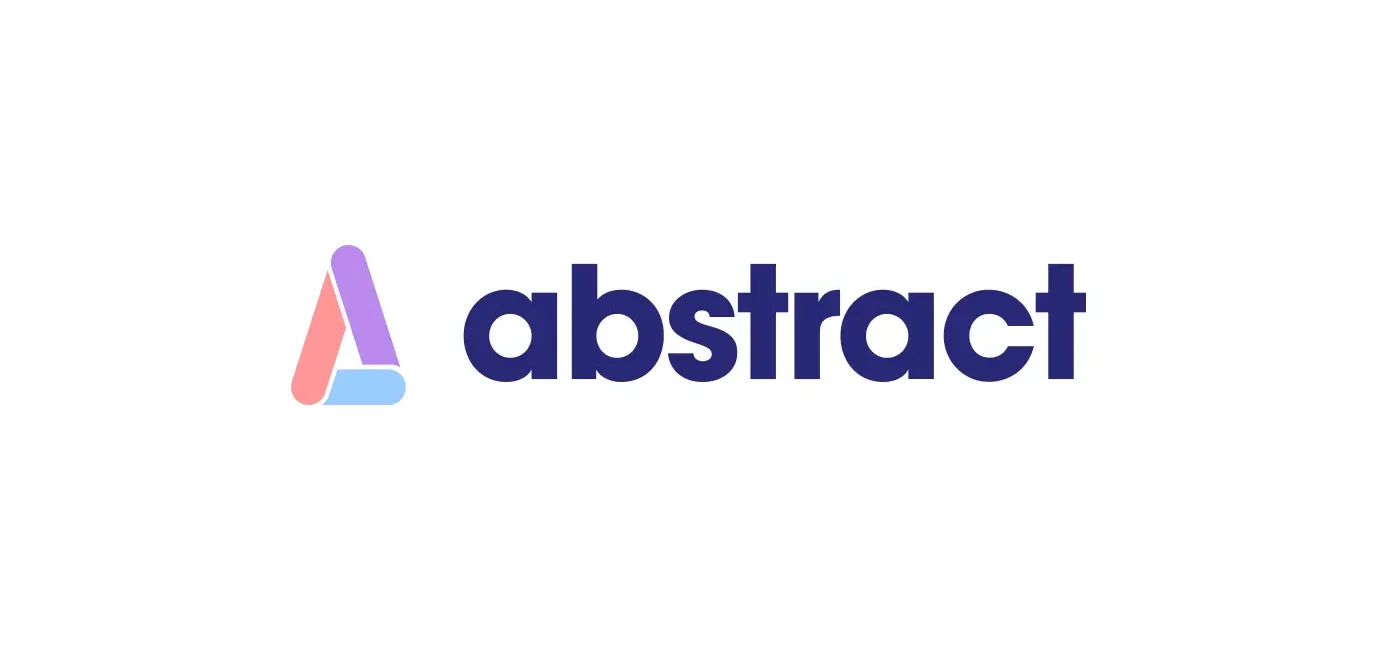 Abstract logo: a multicolored triangular 'A' icon to the left of the bold blue word 'abstract'.