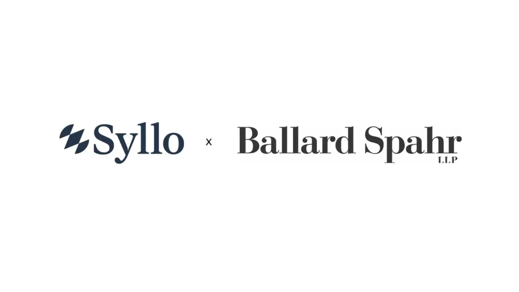 Syllo logo × Ballard Spahr LLP partnership branding (Syllo on the left, Ballard Spahr LLP on the right).